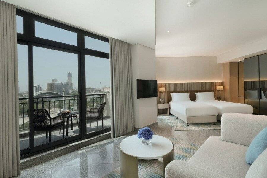 Arabian Park, an Edge by Rotana Hotel hotel bedroom,ocean view,balcony