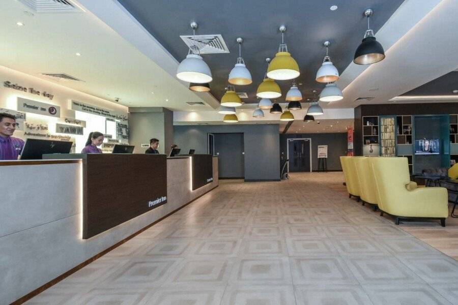 Premier Inn Investments Park lobby,front desk,