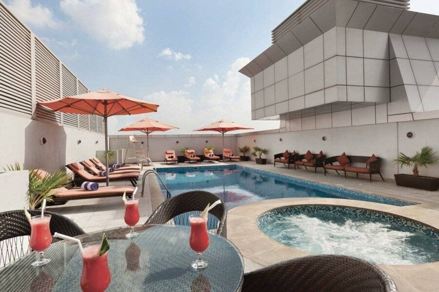 Ramada by Wyndham Deira rooftop pool,jacuzzi,pool