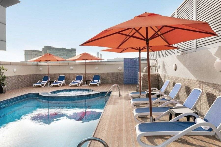 Ramada by Wyndham Deira rooftop pool, jacuzzi, outdoor pool