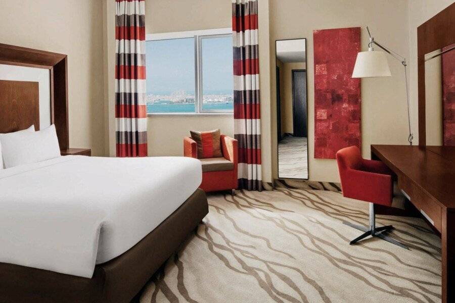 Novotel Al Barsha hotel bedroom,ocean view