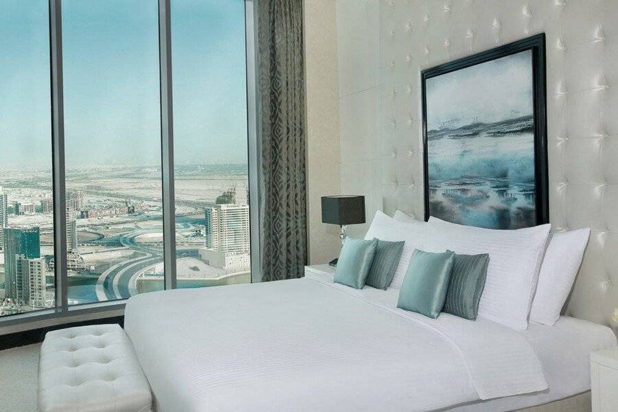 DAMAC Maison Mall Street hotel bedroom,ocean view