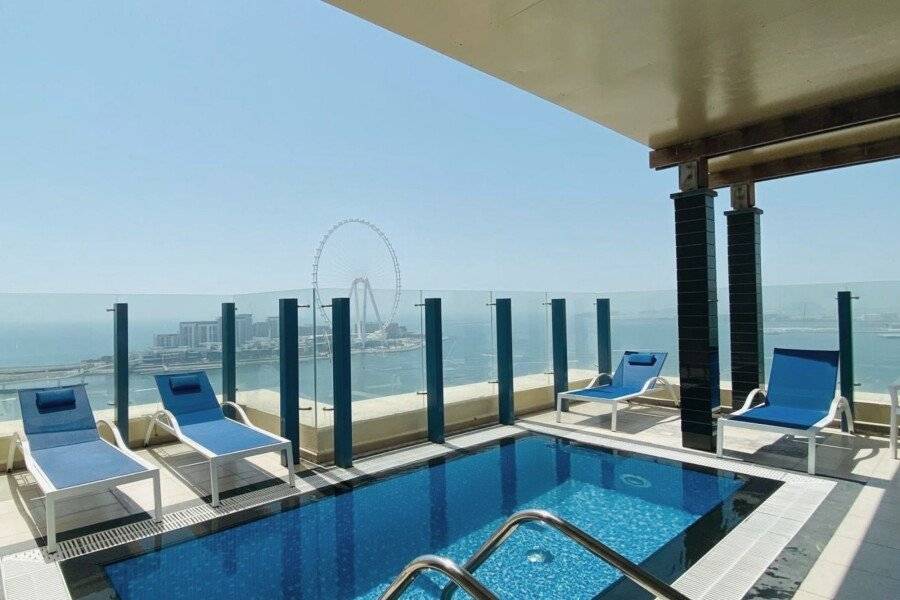 Roda Amwaj Suites Jumeirah Beach Residence rooftop pool,ocean view