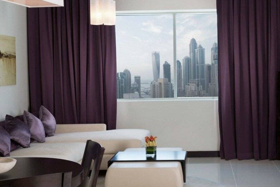 Pullman Jumeirah Lakes Towers hotel bedroom,ocean view