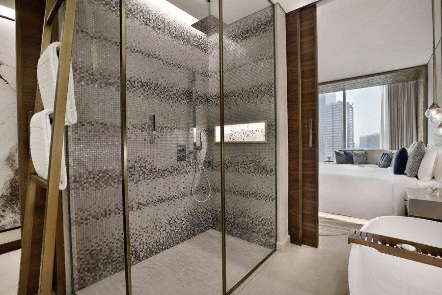 The St. Regis Downtown hotel bedroom,bathtub