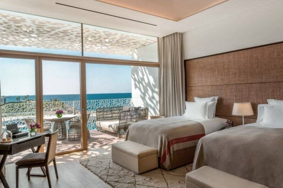 Bulgari Resort hotel bedroom,ocean view,balcony