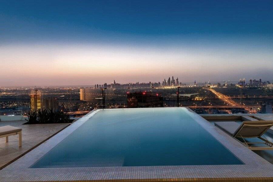 FIVE Jumeirah Village rooftop pool,infinity pool,outdoor pool,ocean view