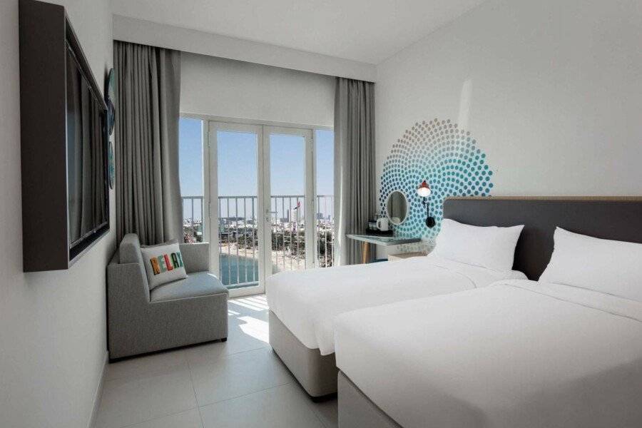 Rove La Mer Beach, Jumeirah hotel bedroom, balcony, ocean view