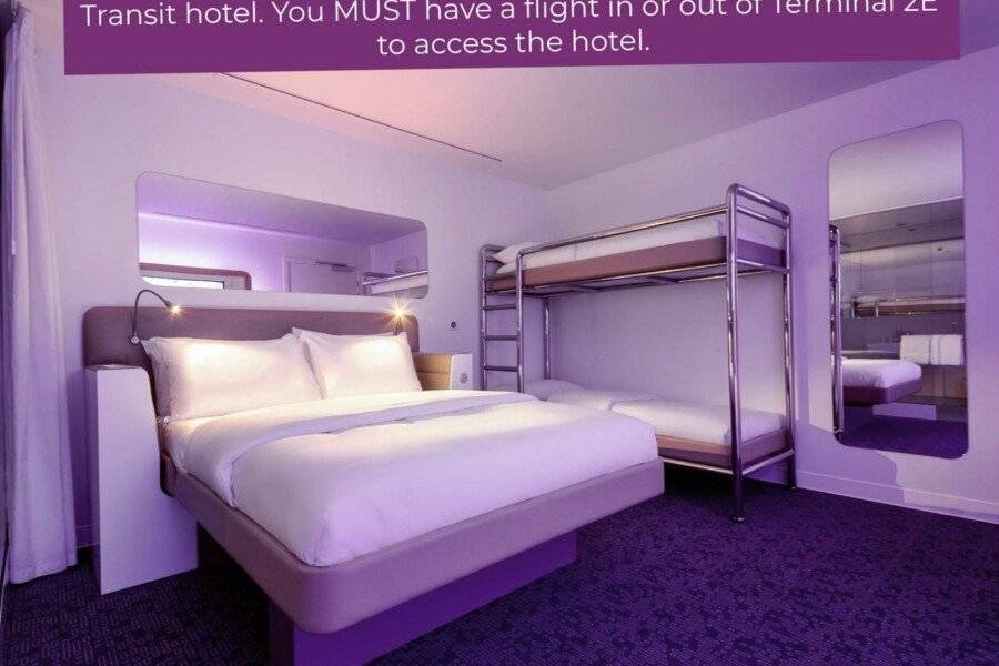 YOTELAIR Paris CDG - Transit Hotel - Terminal 2E hotel bedroom