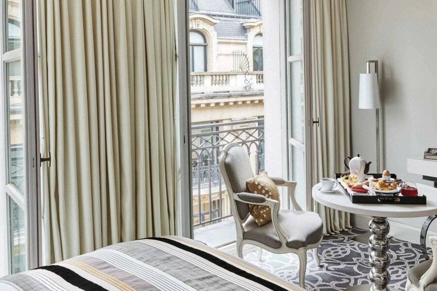 Sofitel Le Faubourg hotel bedroom, balcony