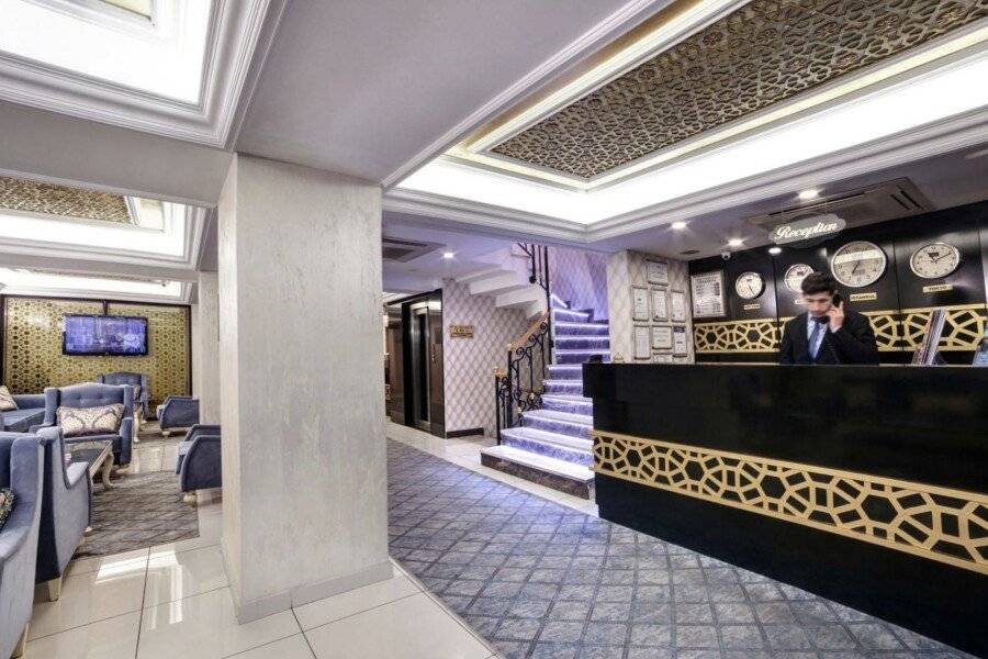 Ayasultan Hotel lobby, front desk