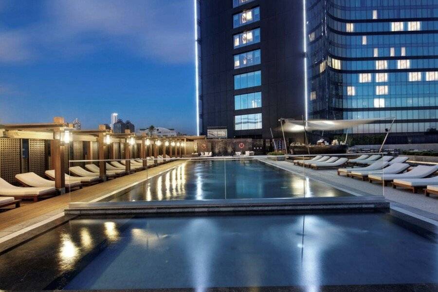 Hilton Bomonti rooftop pool, outdoor pool, spa