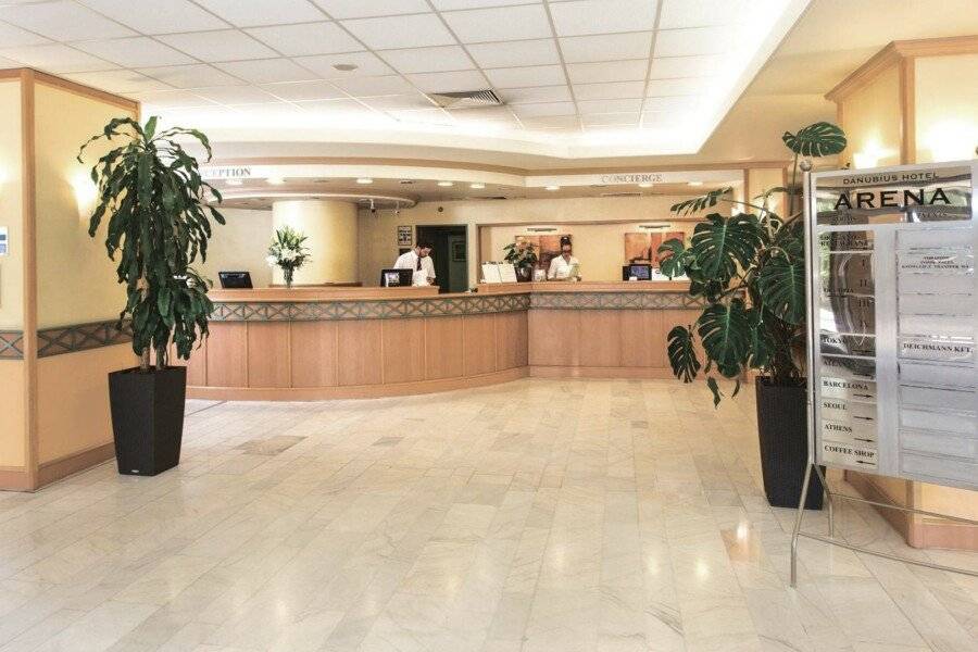 Danubius Hotel Arena lobby,front desk