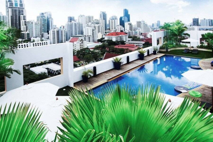 Grand Mercure Bangkok Asoke Residence rooftop pool, outdoor pool, garden, ocean view