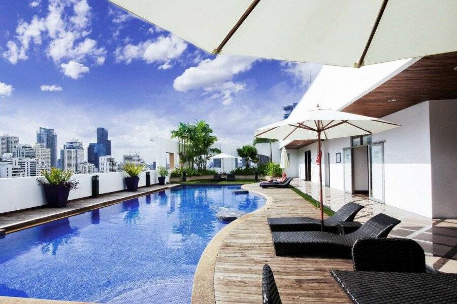 Grand Mercure Bangkok Asoke Residence rooftop pool,ocean view