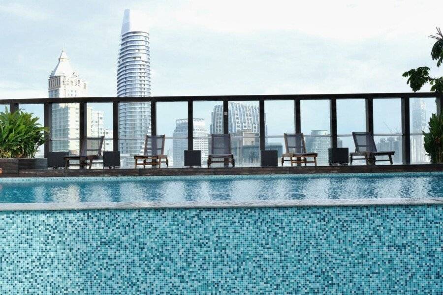 Urbana Langsuan Hotel rooftop pool, outdoor pool, city view