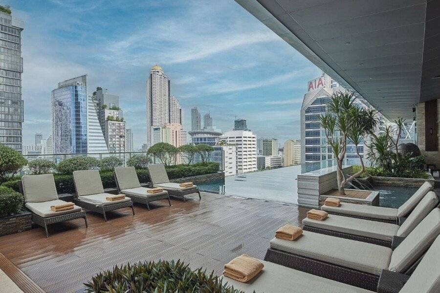 Eastin Grand Hotel Sathorn rooftop pool,ocean view