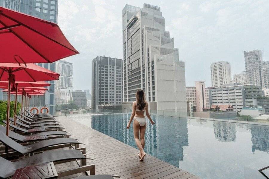 SKYVIEW Hotel - Sukhumvit rooftop pool, outdoor pool, spa, hotel bedroom, mountain view, ocean view