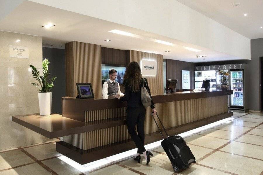 Occidental Praha lobby,front desk