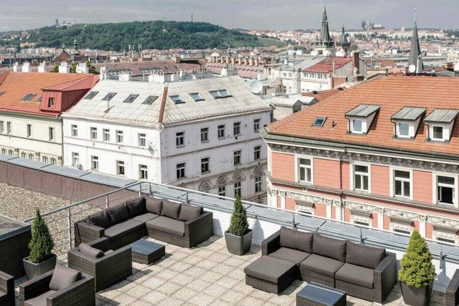 Novotel Praha Wenceslas Square rooftop pool, balcony, ocean view