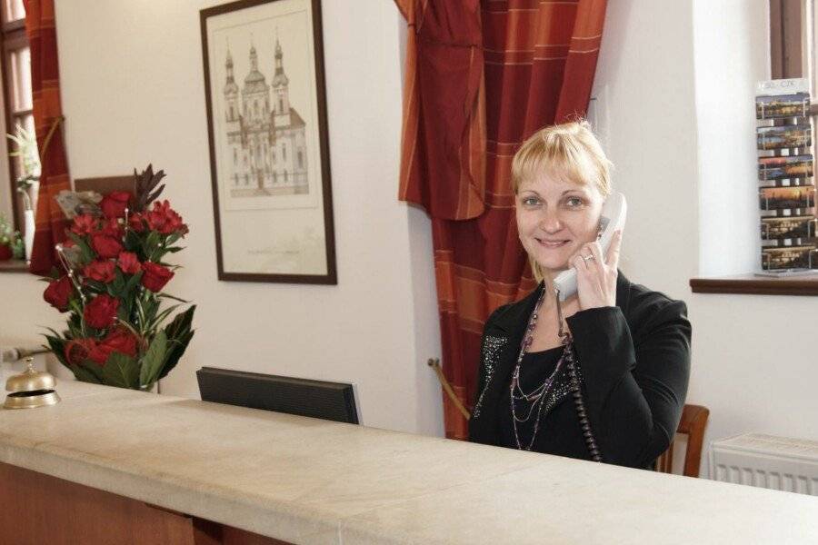 Adalbert Ecohotel front desk,