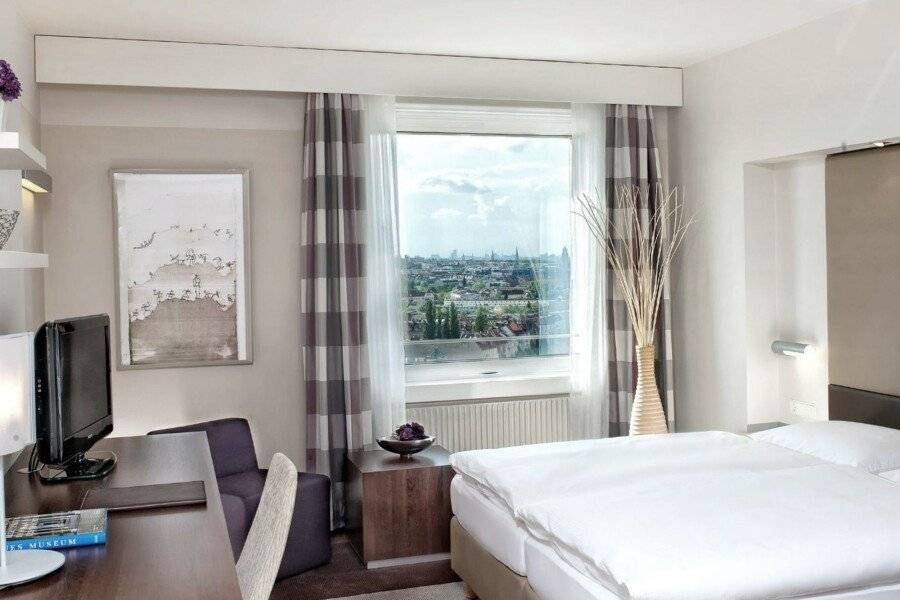 Estrel hotel bedroom,city view