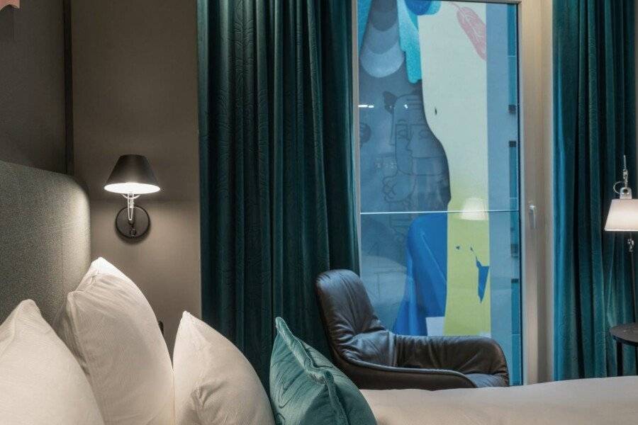 Motel One-Alexanderplatz hotel bedroom,