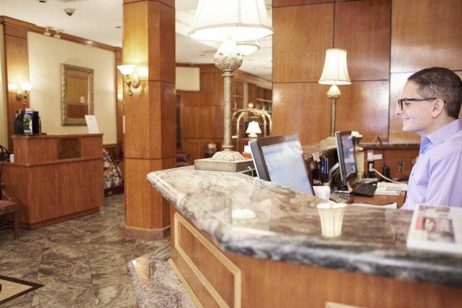 Hotel St. James front desk,lobby