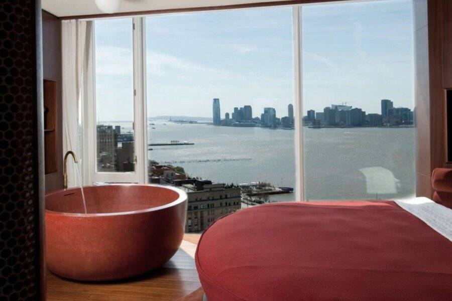 The Standard, High Line hotel bedroom,bathtub,ocean view