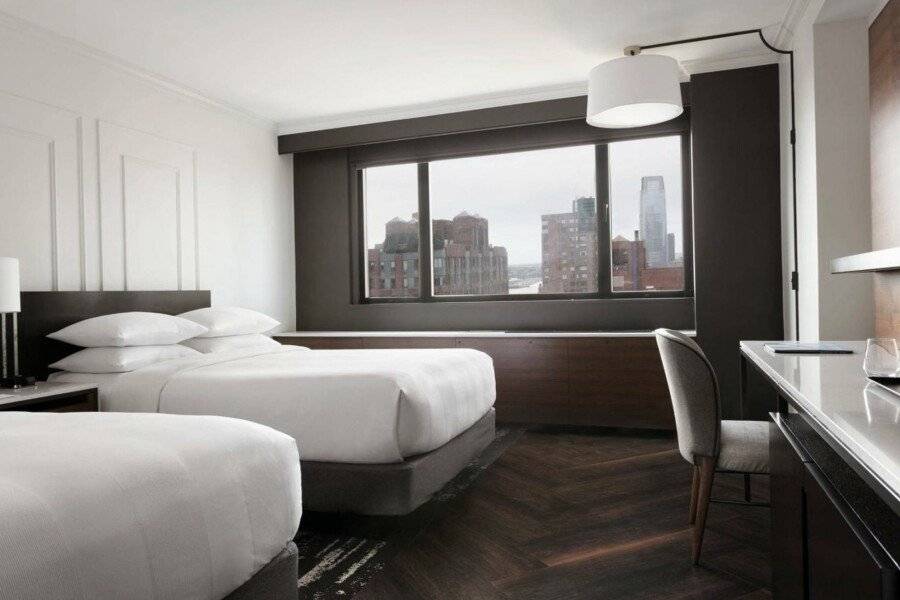 New York Marriott Downtown hotel bedroom