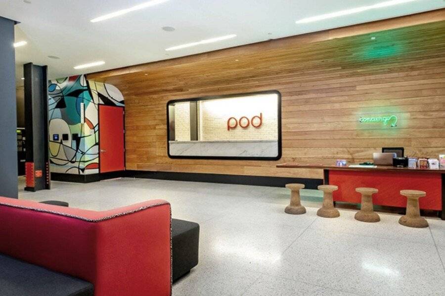 Pod 39 lobby,front desk,