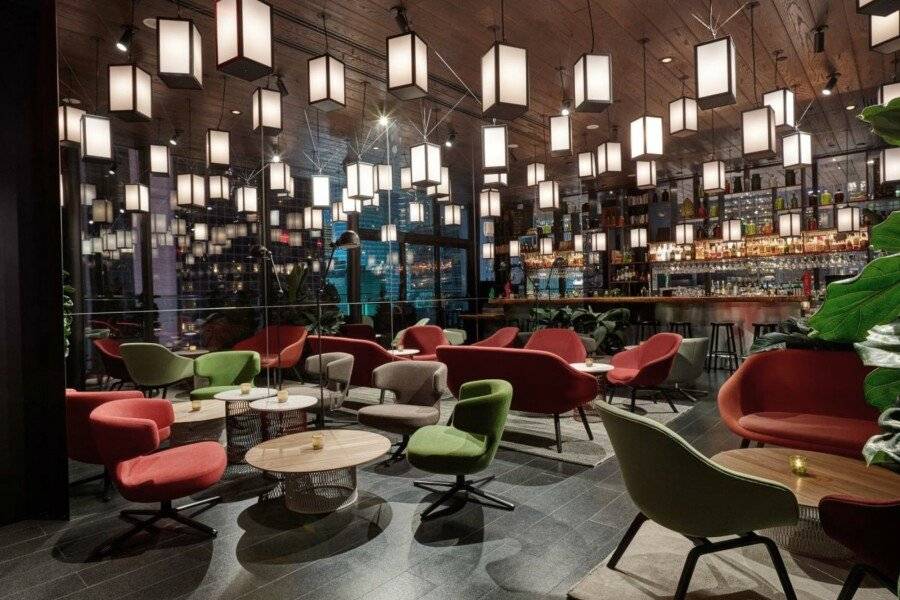 citizenM Times Square lobby, bar