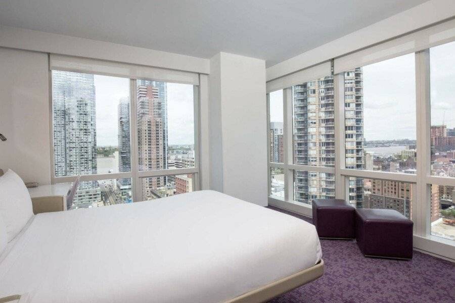 YOTEL Times Square hotel bedroom,ocean view