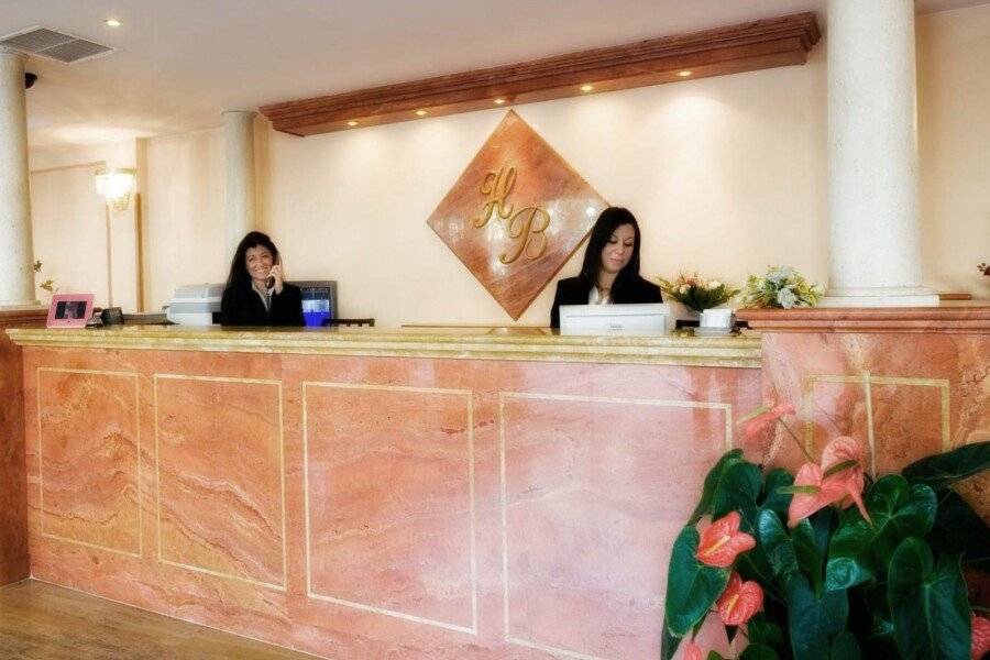 Hotel Bright front desk, lobby, 