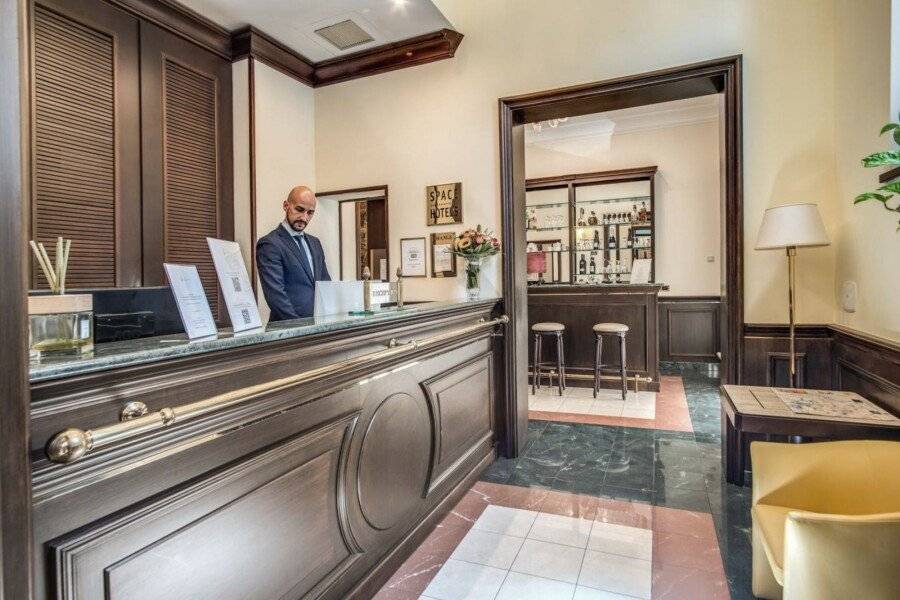 Hotel Diocleziano front desk, lobby, restaurant, bar