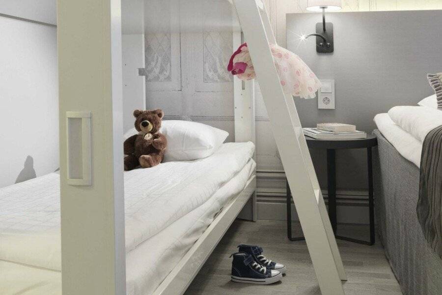 Scandic Rubinen kids play area, hotel bedroom