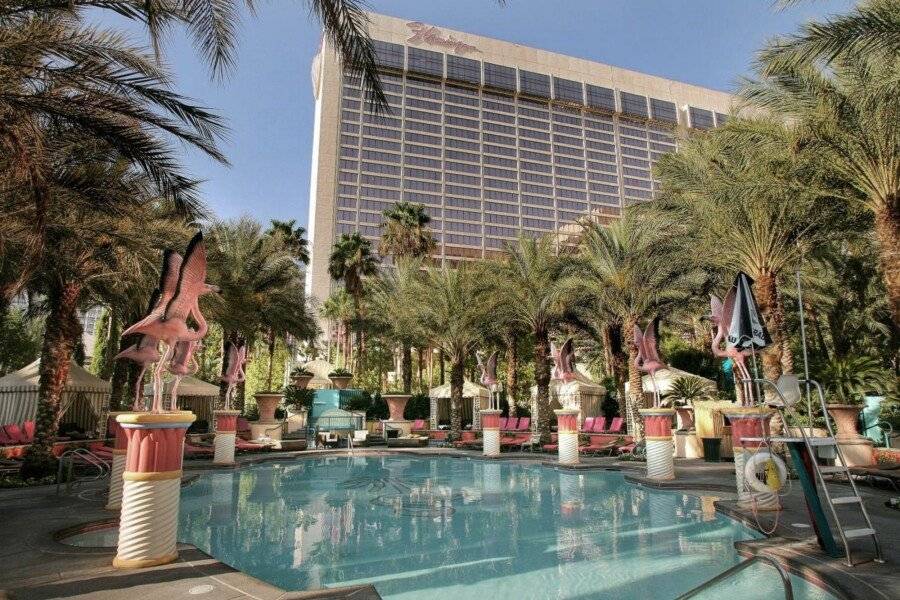 Flamingo Hotel & Casino outdoor pool,hotel facade