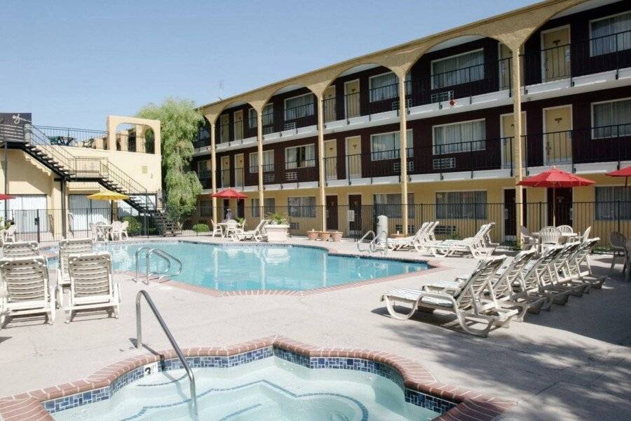 Mardi Gras Hotel & Casino outdoor pool,jacuzzi,hotel facade