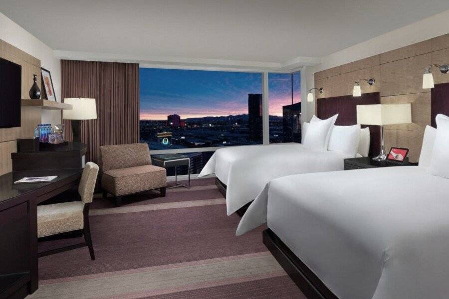 ARIA Resort & Casino hotel bedroom,ocean view