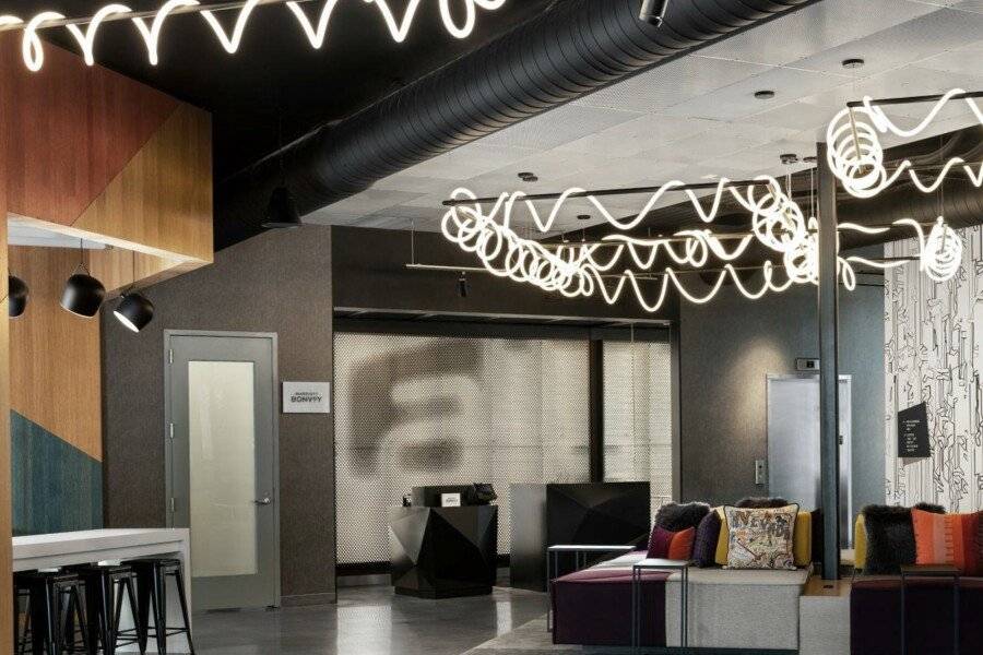 Aloft Henderson lobby,front desk,