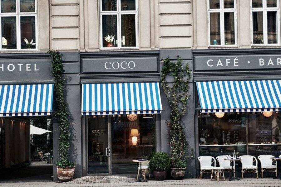 Coco Hotel facade, restaurant, bar