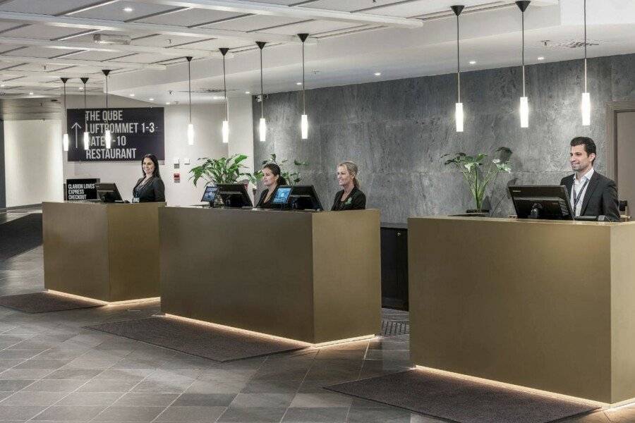 Clarion Hotel Oslo Airport front desk, lobby