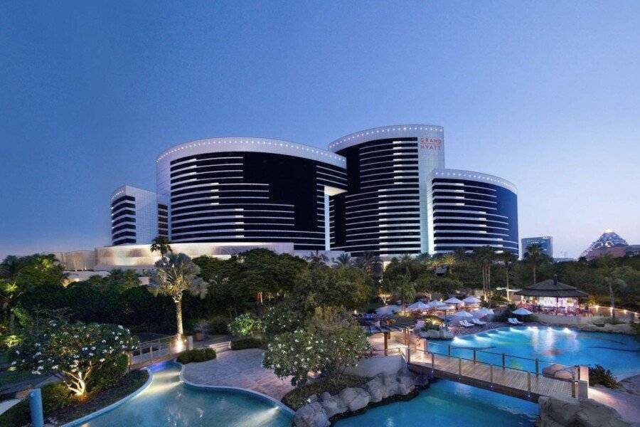 Grand Hyatt facade,outdoor pool