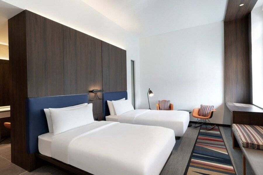 Aloft Dubai Airport hotel bedroom