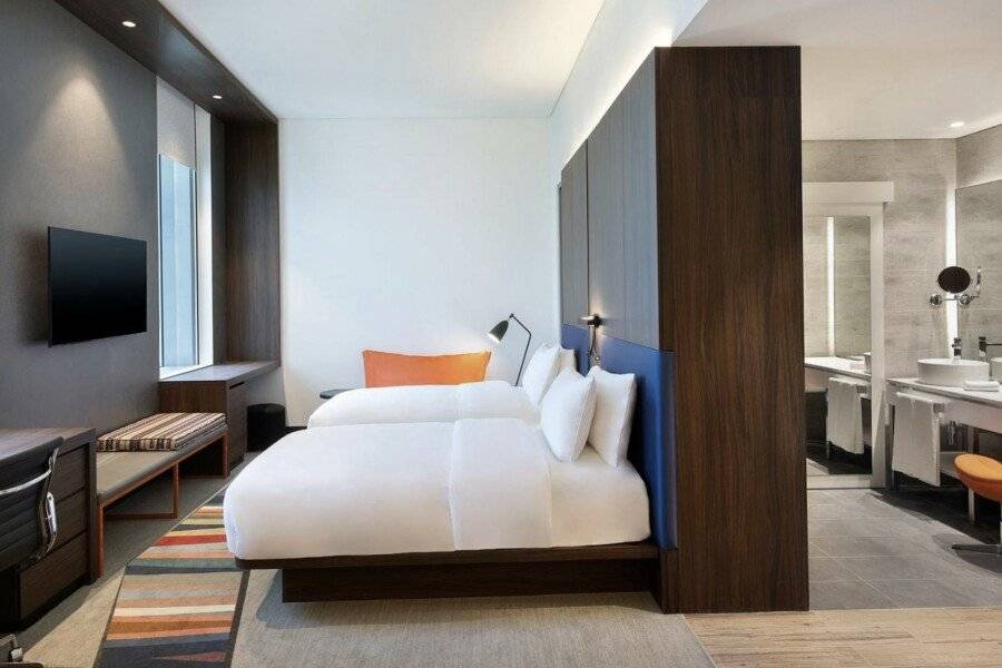 Aloft Dubai Airport hotel bedroom