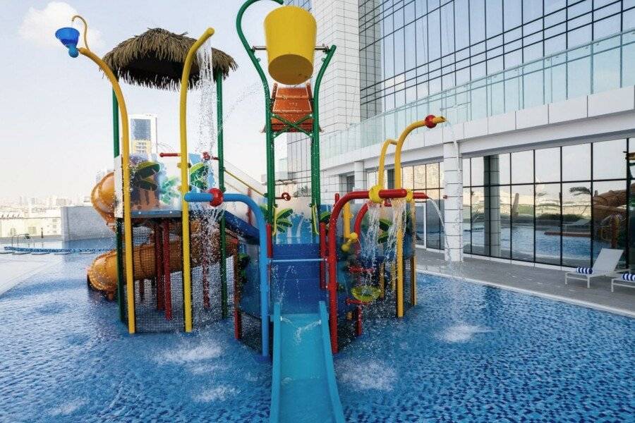 Novotel Jumeirah Village Triangle water park, outdoor pool, kids pool