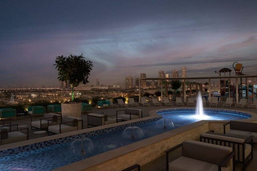 Novotel Jumeirah Village Triangle rooftop pool,bar,ocean view