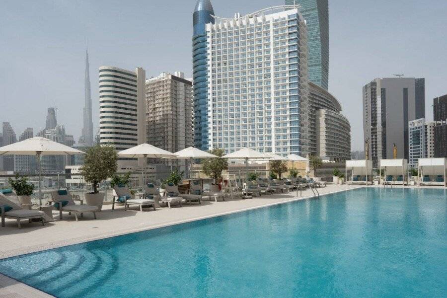 The First Collection Business Bay rooftop pool,outdoor pool,spa,hotel facade