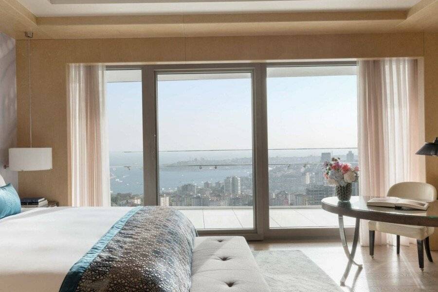 Raffles Istanbul hotel bedroom,ocean view