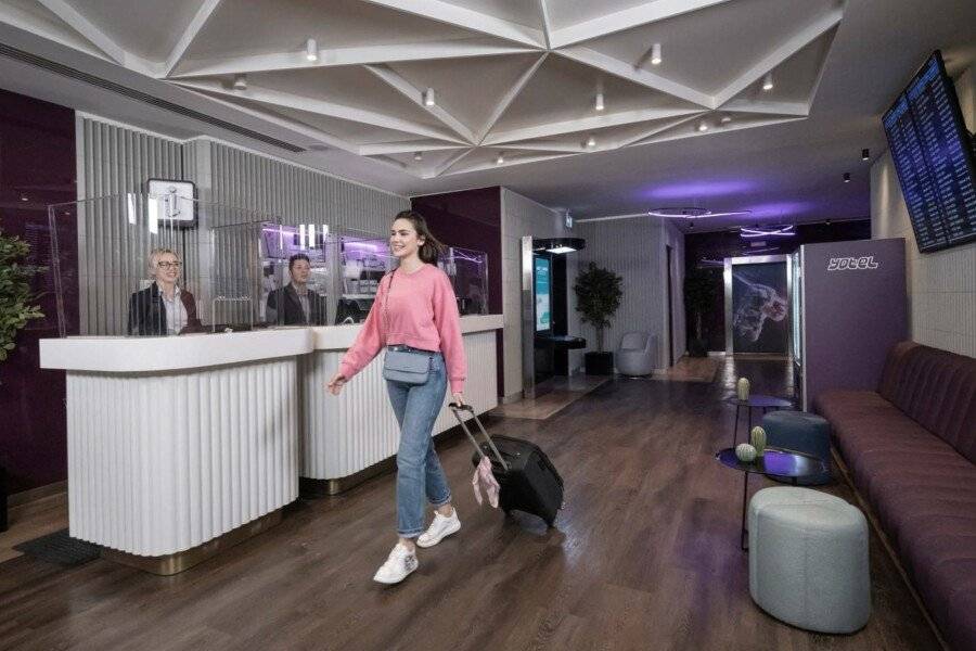 Yotel Istanbul Airport hotel (airside) lobby,front desk